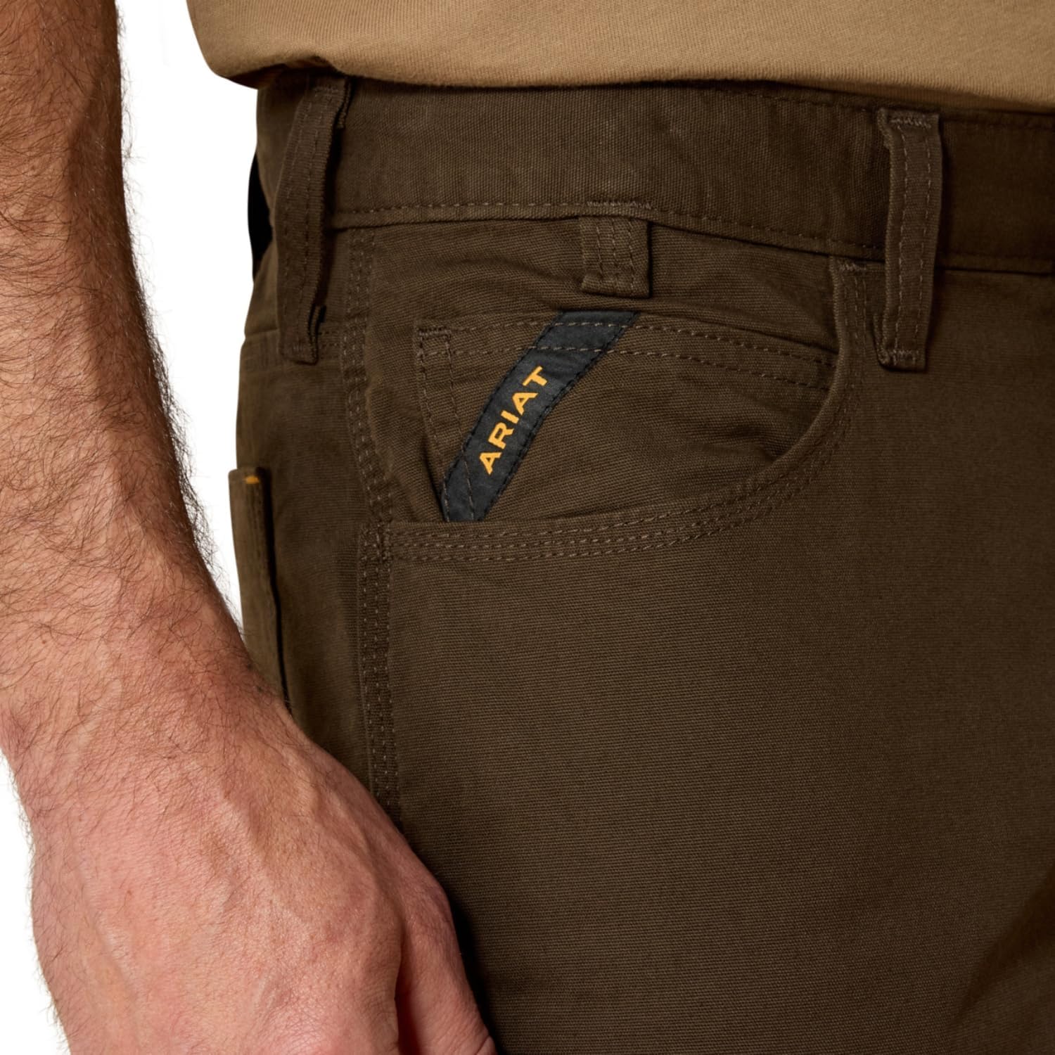 ARIAT Mens Rebar M4 Relaxed Durastretch Made Tough Stackable Straight Leg Pant - Image 4