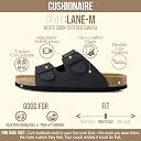 CUSHIONAIRE Lane Cork Footbed Mens Sandals, Adjustable Buckle Comfort Slides for Men, Genuine Leather Insole Summer Sandals Men Footwear, Black Nappa, 9 gallery image