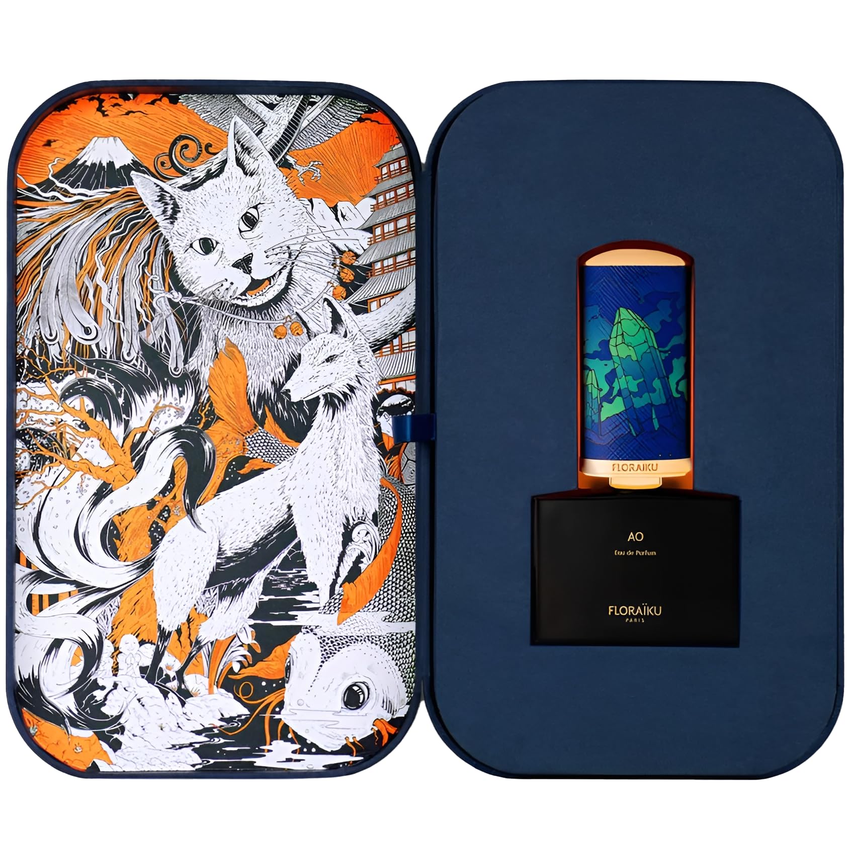 Floraiku AO 2-Piece Set for Unisex, (1.69 Oz Eau De Parfum Spray + 0.33 Oz Eau De Parfum Spray)