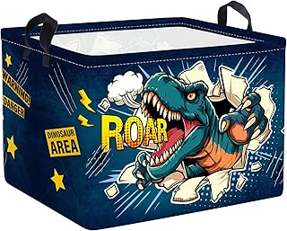 Clastyle 3D Dinosaur Kid Storage Basket Star Boy Gift Toy Box Baby Laundry Hamper