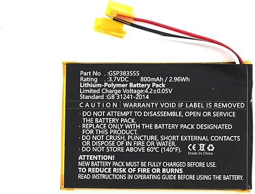 Miniatura 1 de Batería de repuesto para JBL Clip 2, Clip 2 an, CLIP2BLKAM, CS056US, P04405201 Parte NO GSP383555