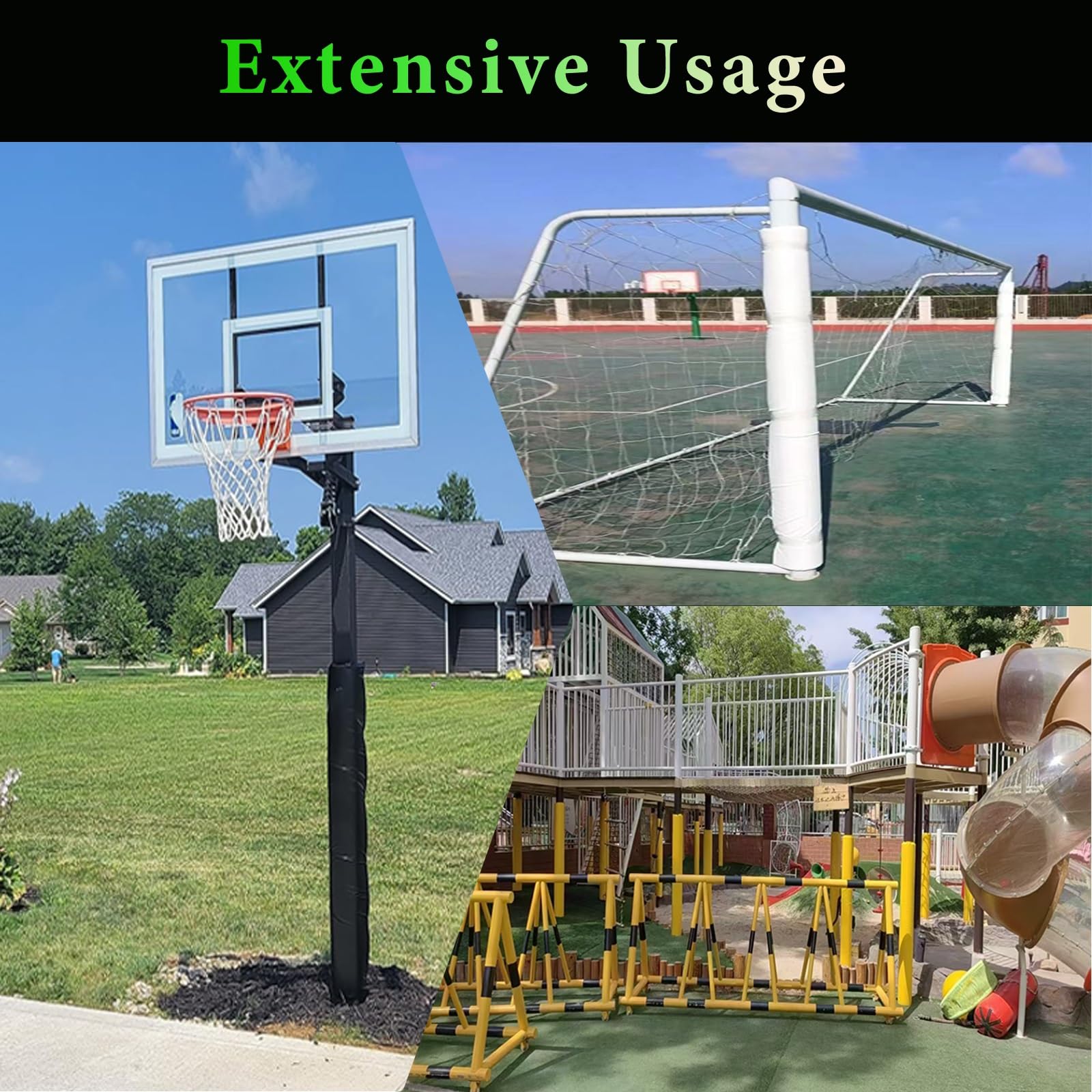 Colchón para Poste de Baloncesto Acolchado de espuma de para postes, almohadilla redonda para postes de juegos al aire libre, tapete de fitness para áreas de actividades infantiles y salas(40x180cm/15