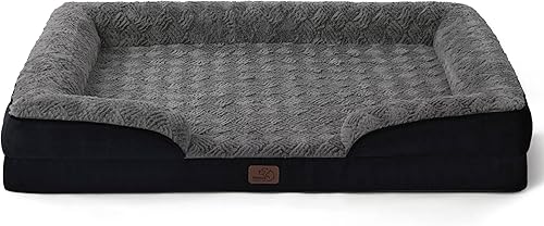 Vista 84 de Bedsure - Cama ortopédica mediana para perros, sofá cama impermeable para perros medianos, espuma de soporte con funda extraíble y lavable, forro