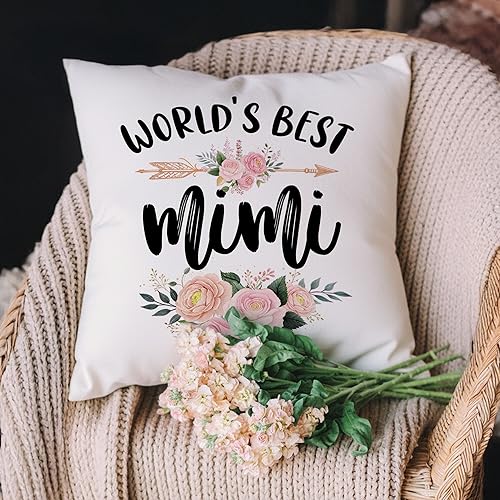 Miniatura 2 de Mimi - Fundas de almohada decorativas para abuela, los mejores regalos Mimi del mundo para abuela, mamá, día de la madre, Navidad, vacaciones,