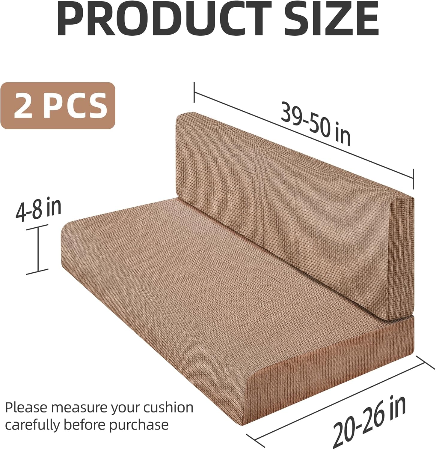 RV Dinette Cushion Covers, Stretchable Camper Cushion Covers,Washable Loveseat Sofa Furniture Protector for RV Camper Car Bench (2 Backrest Cover & 2 Bench Cover,Beige)