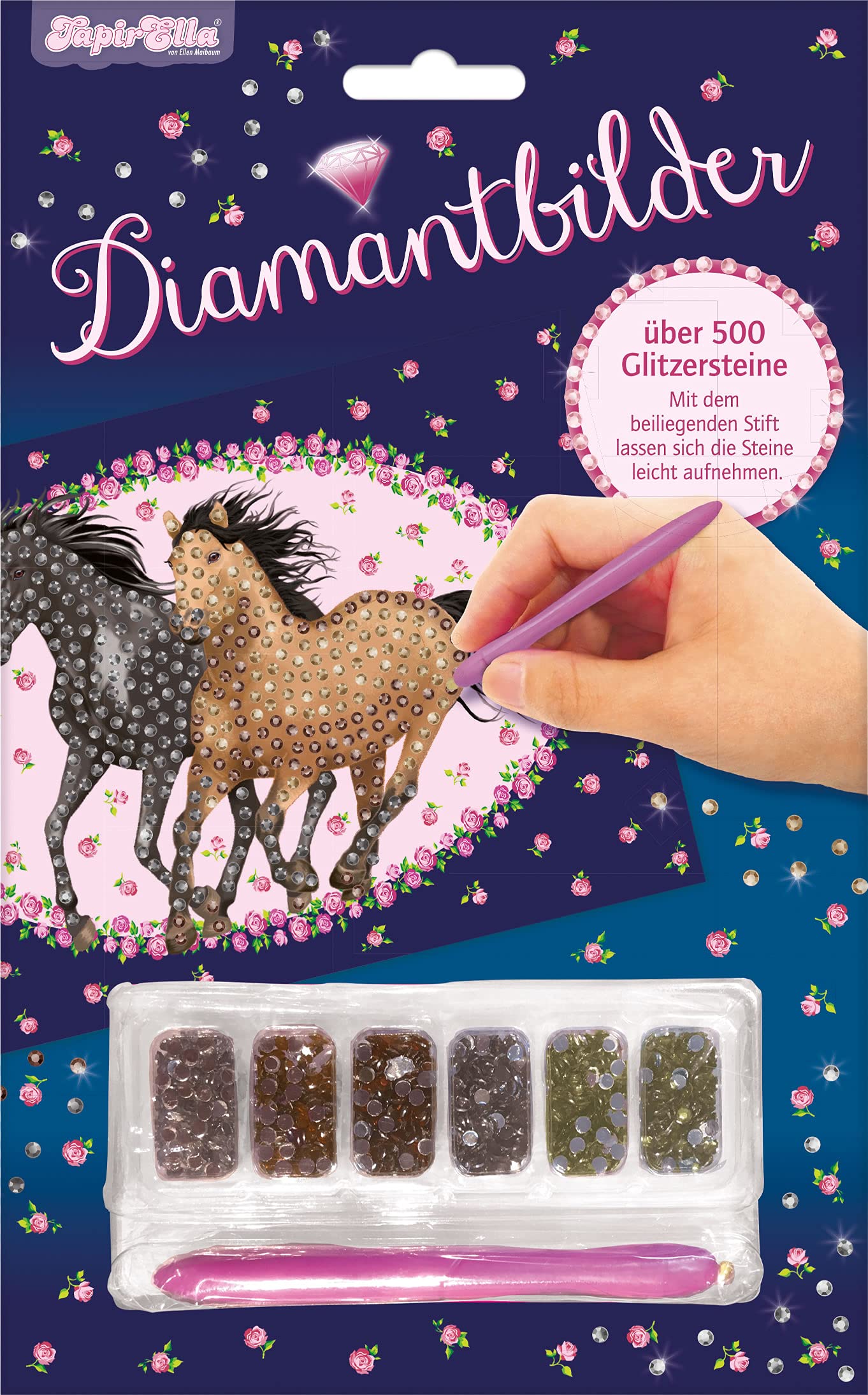 Kit 8 Marque-pages Diamant à Décorer - Cheval Avec Pompons, Activité Créative DIY - 11