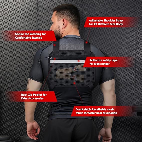 Tactical Chest Bag for Men Lightweight Outdoor Sport Vest Large Capacity Chest Pack, Water Resistant Vest, Practical Tool Bag (Tactical Chest Bag)