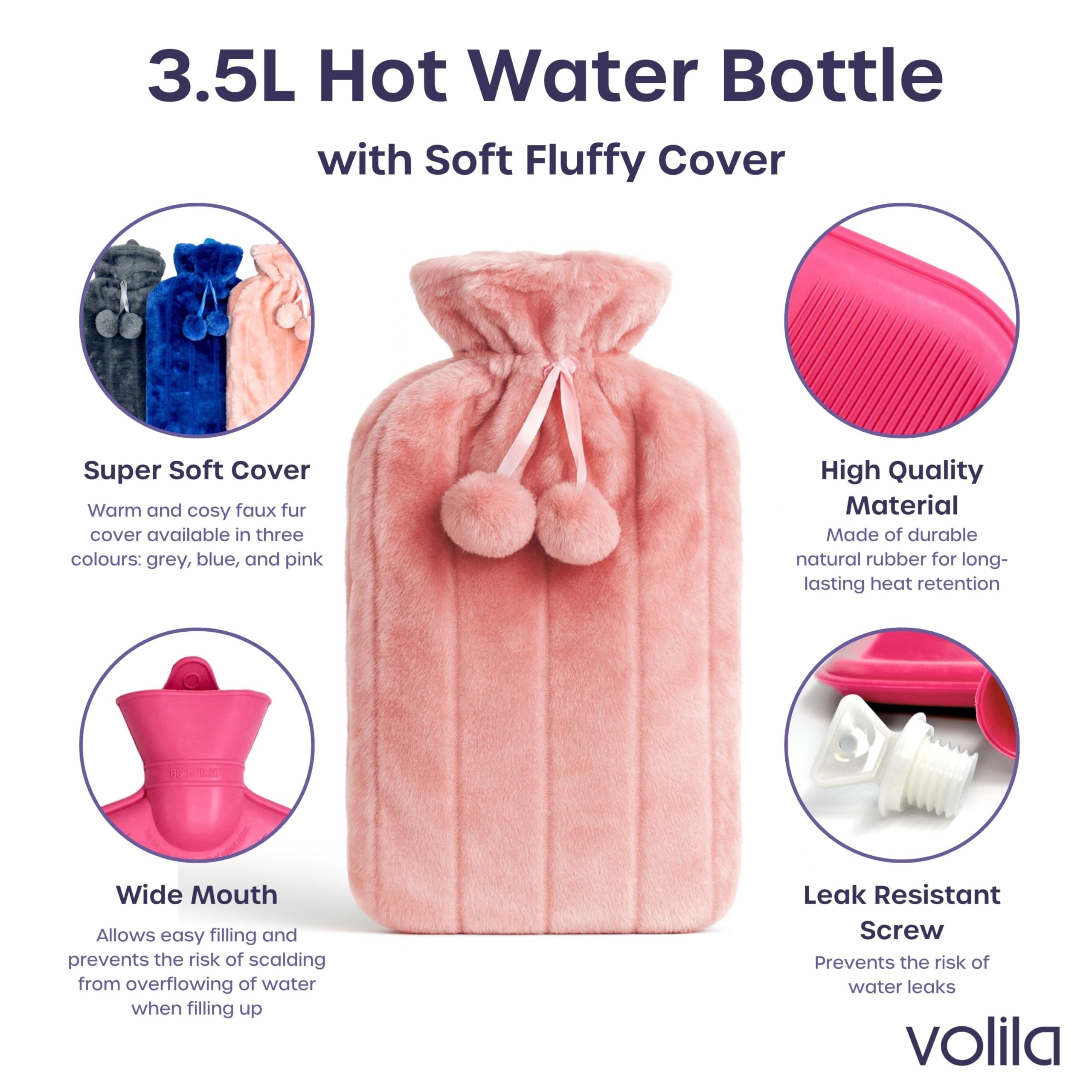 Hot Water Bottle (Pink - 3L)