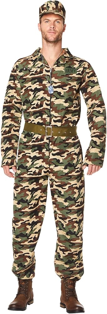 Amazon.com: Army Soldier Costume - Halloween Mens Military Camo