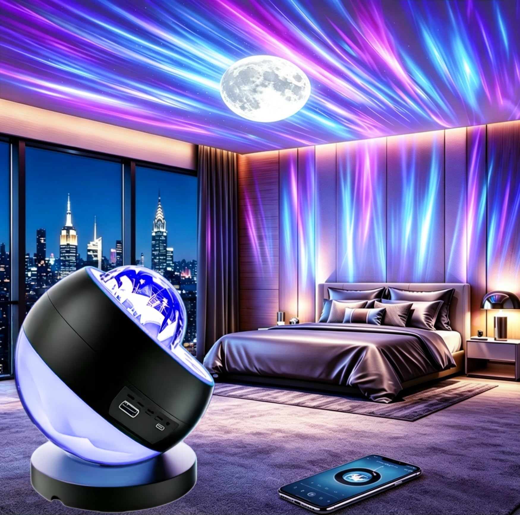 Amazon.co.jp: 【2026新登場・月・オーロラ投影】プラネタリウム 家庭