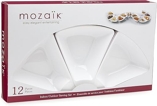 Mozaik Juego de tapas y entretenimiento de plástico premium, 12 piezas