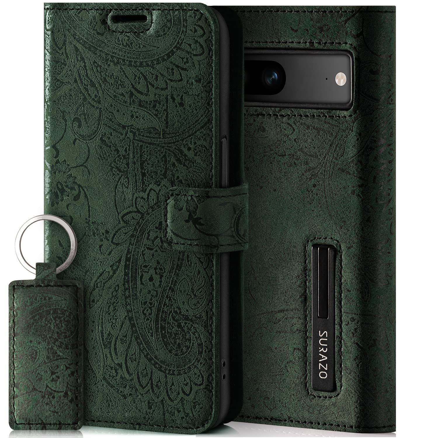 Custodia Portafoglio Sottile Con RFID Per Google Pixel 8A (2024) - Magnetica, Cavalletto E 4 Slot Carte - 3