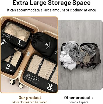 Compression Packing Cubes for Suitcases,Packing Cube Compression Set