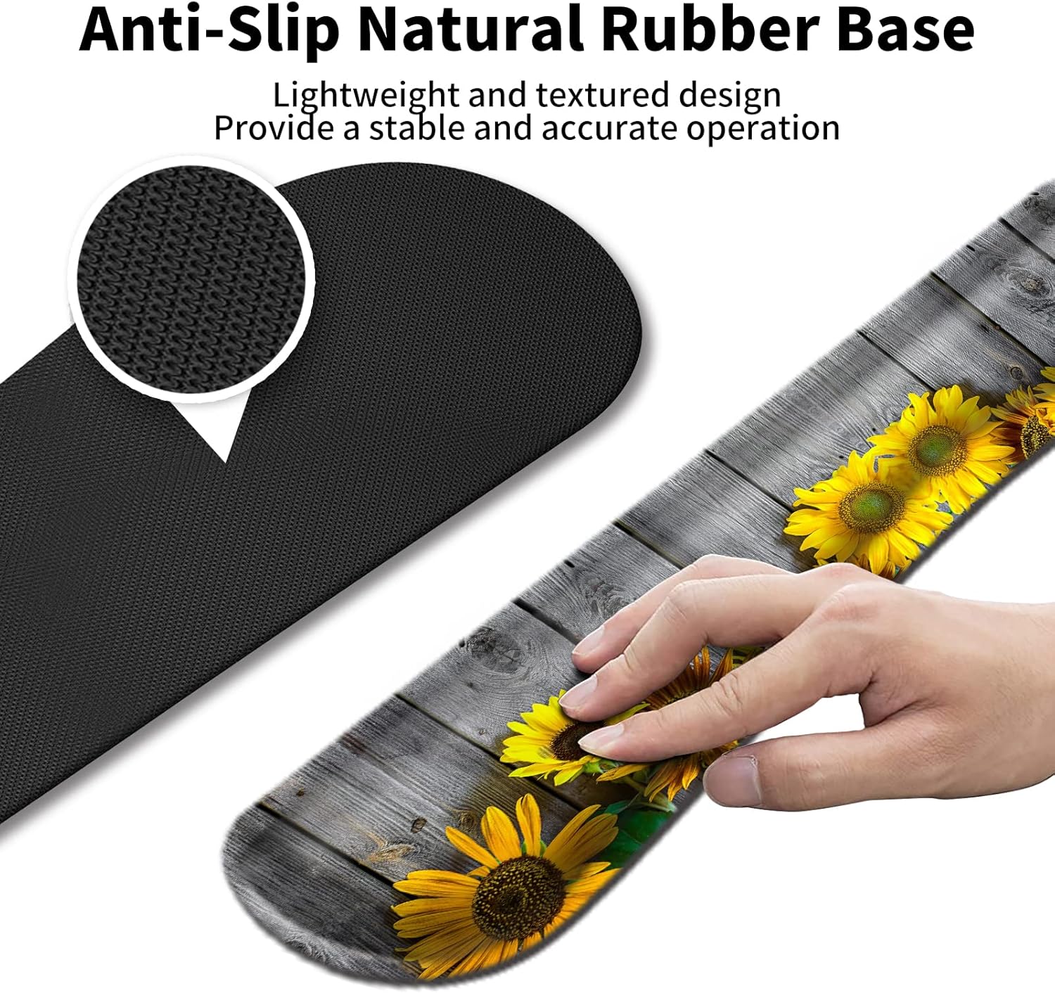 Keyboard Wrist Rest + Mouse Pad + Mouse Wrist Rest Support + Coaster Set, Ergonomic Memory Foam Mouse and Keyboard Pad Set for Laptop Computer Office Home Working Gaming,Sunflower Chaos Coordinator