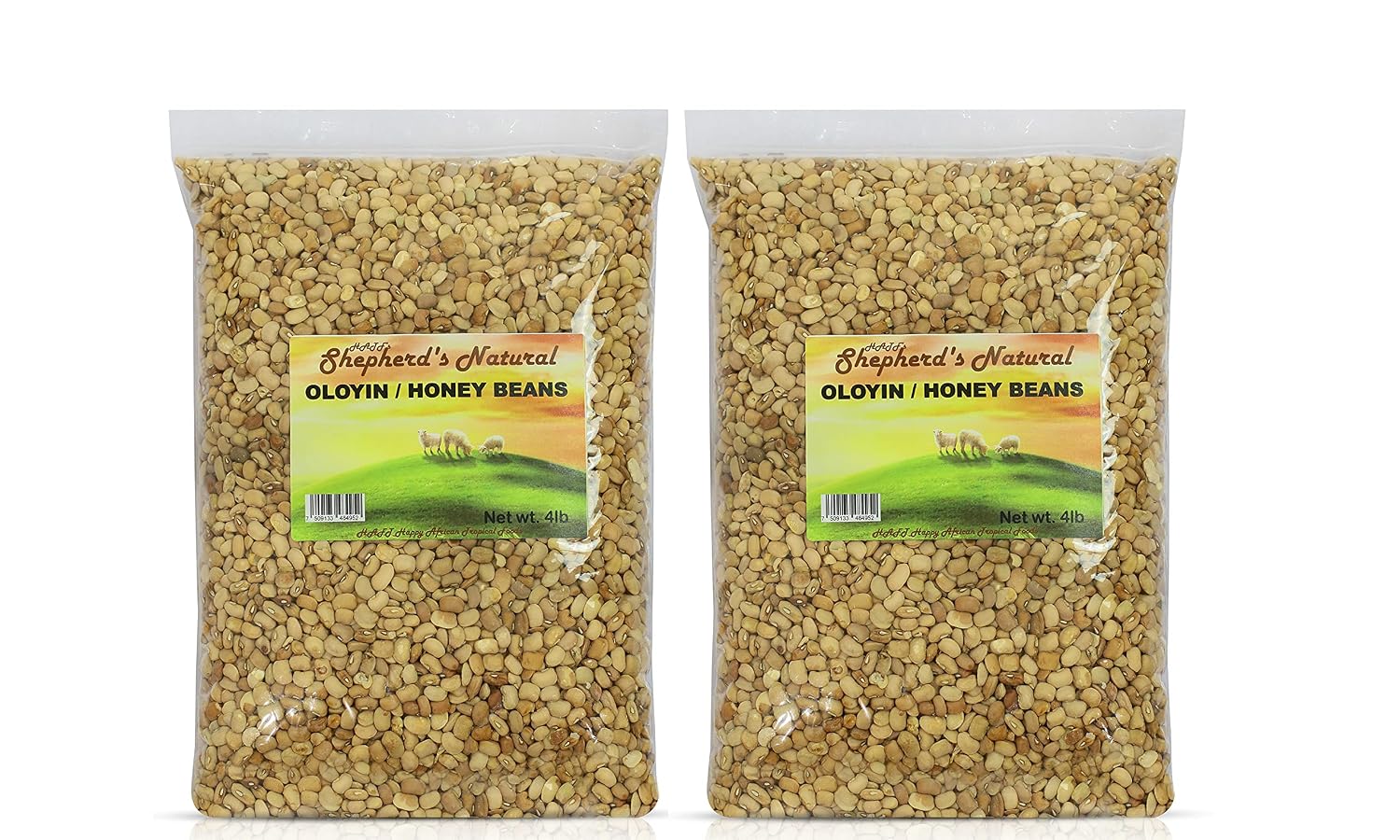 Oloyin Honey Beans by Shepherd's Natural 8 lbs. / 128 oz. (2 x 4Ib Bags). Offers a quality, easy-to-cook West African honey beans, perfect for authentic dishes like Akara, Moi-Moi, and Gbegiri.
