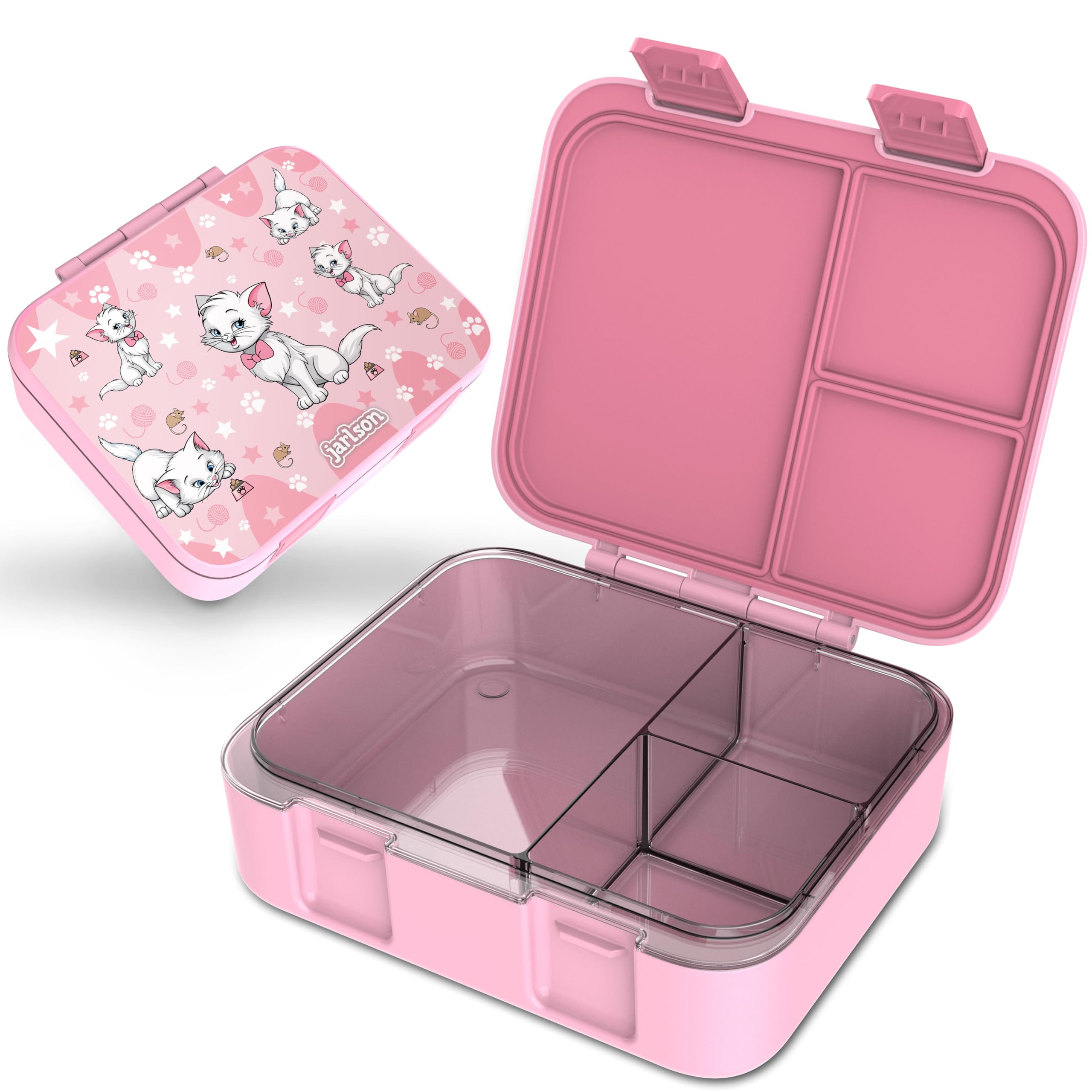 Jarlson® Brotdose Kinder mit Fächern MILI [AUSLAUFSICHER] - Bento Lunchbox für Schule, Kita & Kindergarten - Frühstücksbox mit Trennfächern - Jausenbox für Jungen & Mädchen - Vesperbox