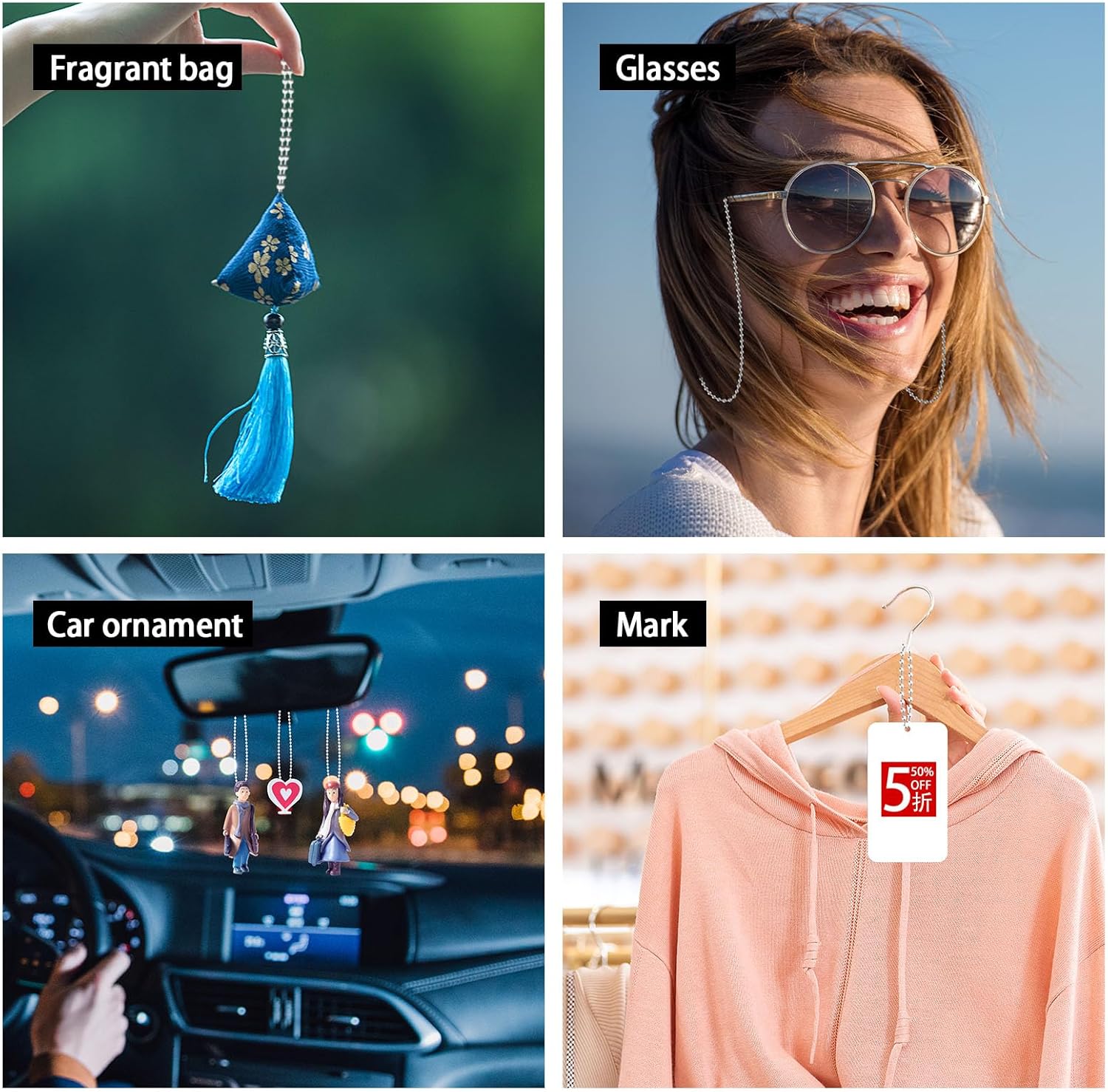 100 pcs Dog Tag Chain Ball Chain Necklace Bulk,Military Dog tag Chain for Men Dog tags Chains,Beaded Chain Necklace Chains for Jewelry Making,Silver Nickel Plated Metal 23.6" Long 2.4mm Ball - Image 4