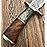 Handmade Damascus Steel 15.25 Inches Bowie Knife - Solid Marindi Wood/Bone Handle(Case/Knife may vary slightly) (REG-49)