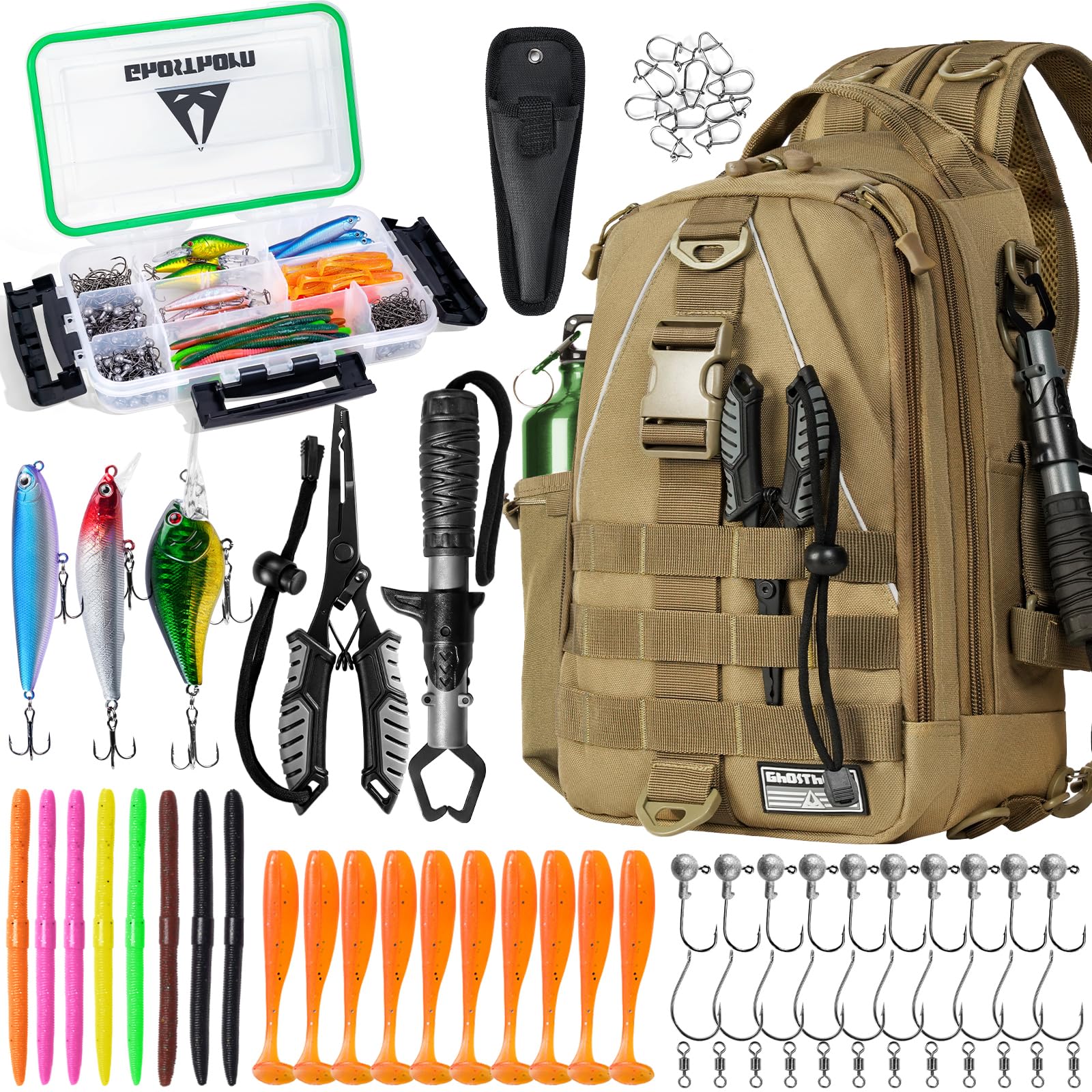 Ghosthorn Fishing Backpack & Tackle Box Set -1 Ghosthorn Fishing Backpack & Tackle Box Set -1