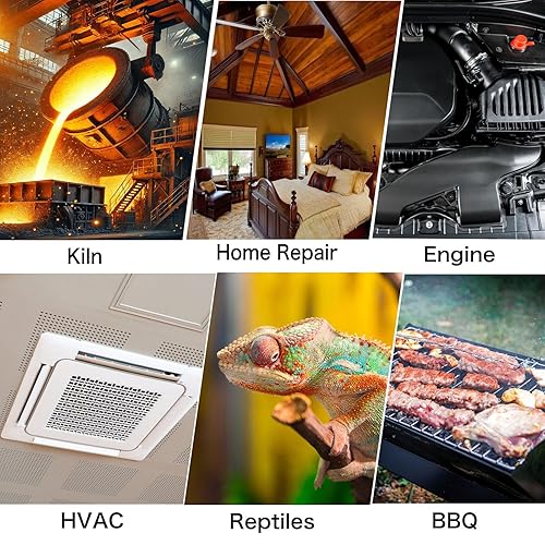 Miniatura 7 de Pistola termómetro infrarroja de -58 F a 2732 F, pistola de temperatura láser sin contacto 501 para cocinar, horno de pizza, reptil, plancha,