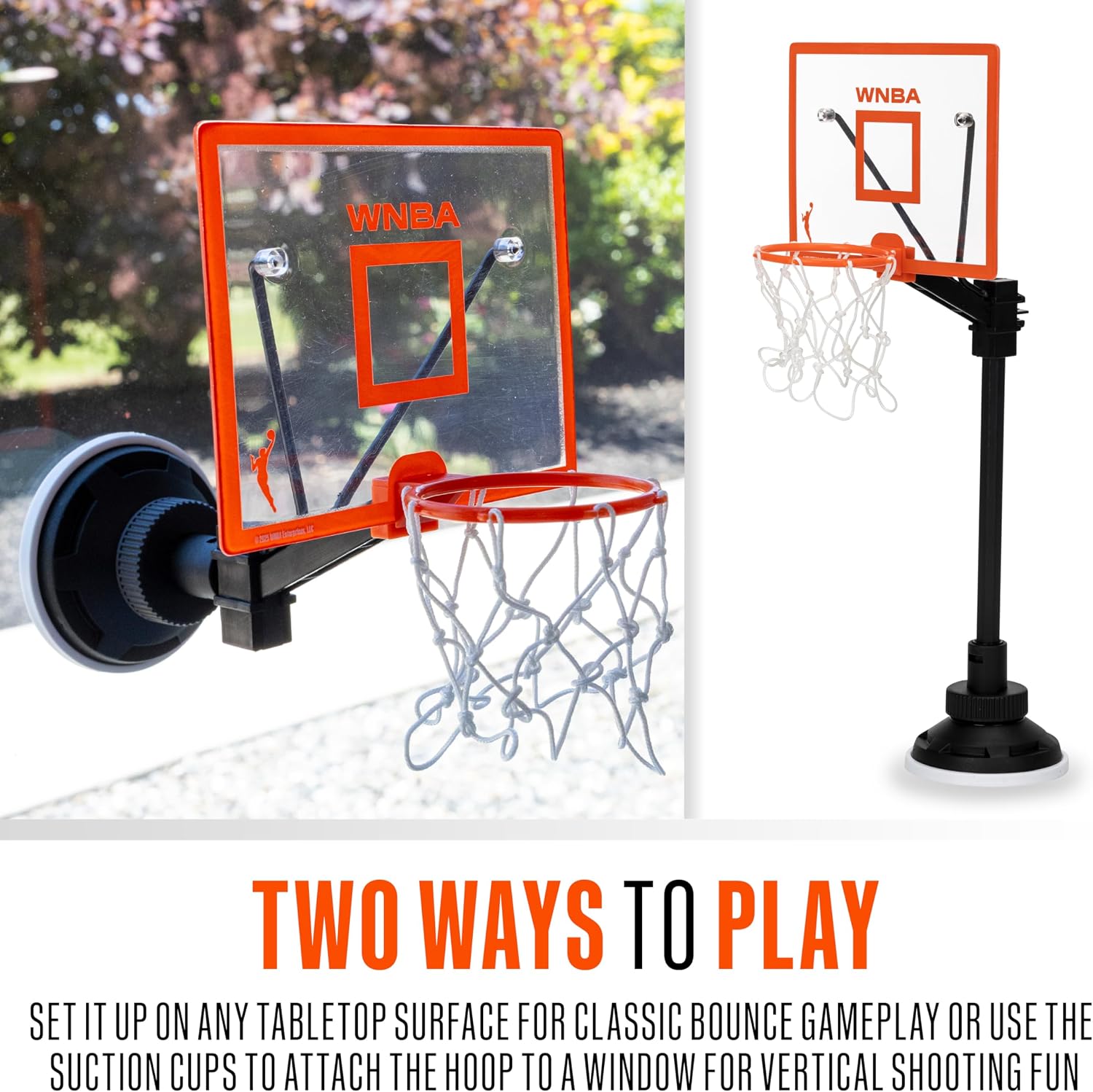 Franklin Sports WNBA Bounce a Bucket Tabletop Basketball Toy - Kids Indoor Micro Basketball Hoop Game with Balls - WNBA Fan Shop Mini Hoop for Bedroom + Office