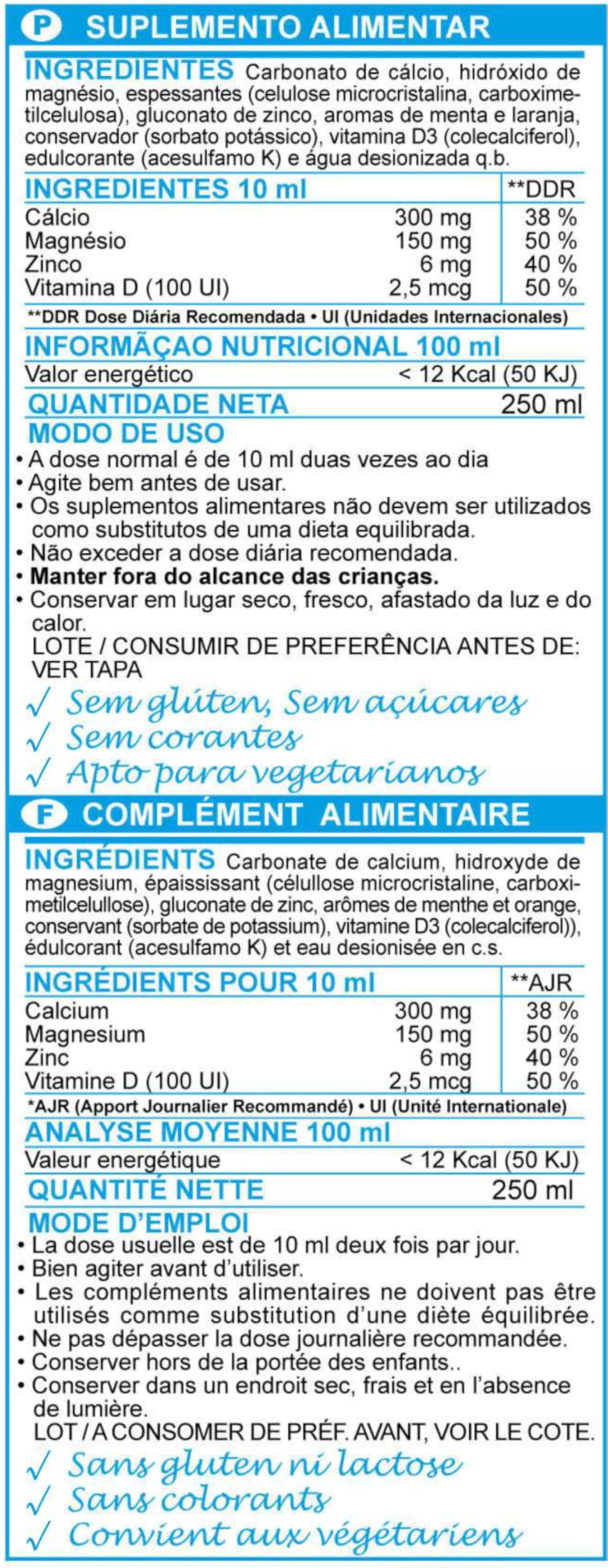 MARNYS Osteohelp Complex Liquid 250ml, Bone Support Syrup with Calcium, Magnesium & Vitamin D3, Great-Tasting Drinkable Mineral Food Supplement for Adults, Easy-to-Absorb Liquid Format