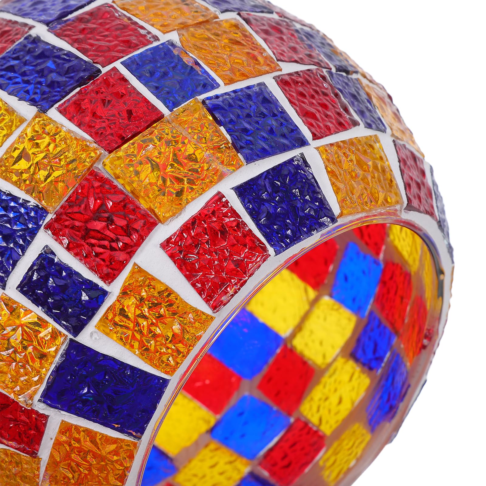 Gadpiparty Abat-jour Rétro en Verre Mosaïque Coloré 16x16x13 Cm pour Lampe de Table E26/e27, Globe de Rechange Suspendu, Abat-jour pour Lustre et Lampadaire, Ambiance Lumineuse Apaisante