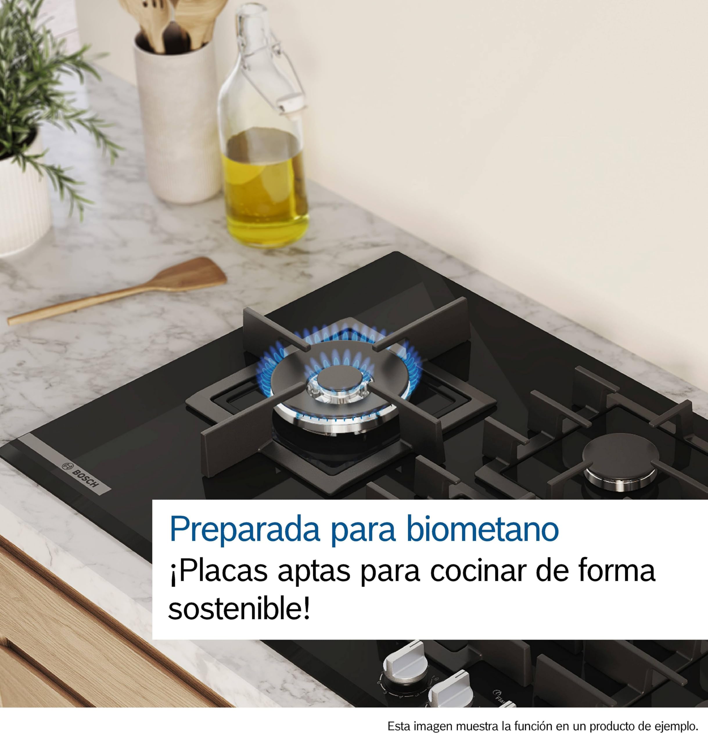 Bosch, Placa de Gas, Serie 6, 3 Zonas, Seguridad GasStop, negro, PPC6A6I10 | Cocina segura y con resultados deliciosos con el control preciso de la llama en 9 niveles.