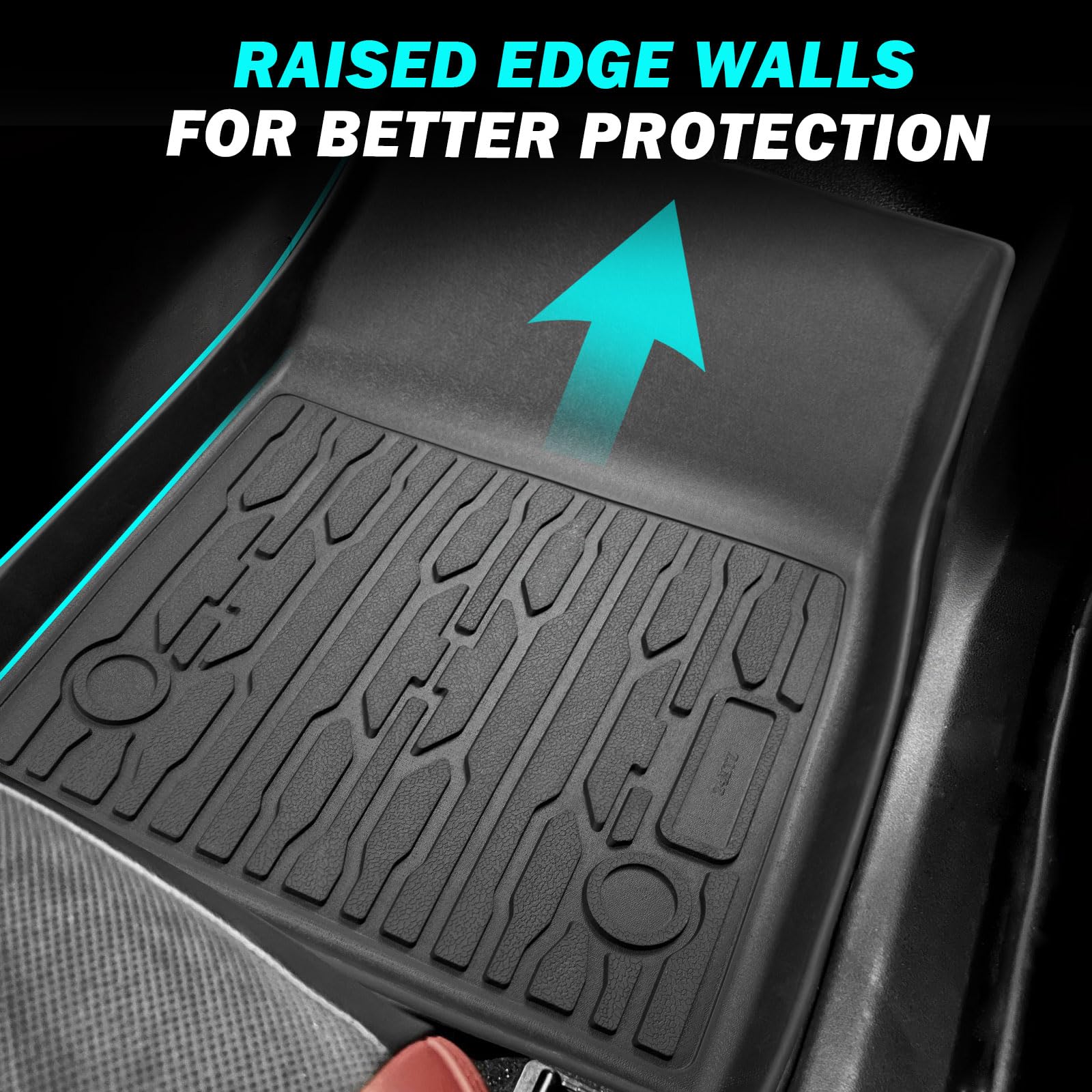 BestEvMod All Weather Floor Mats Compatible with 2023-2025 Chevy Blazer EV Cadillac Lyriq Honda Prologue 2025 2024 Accessories — view 5