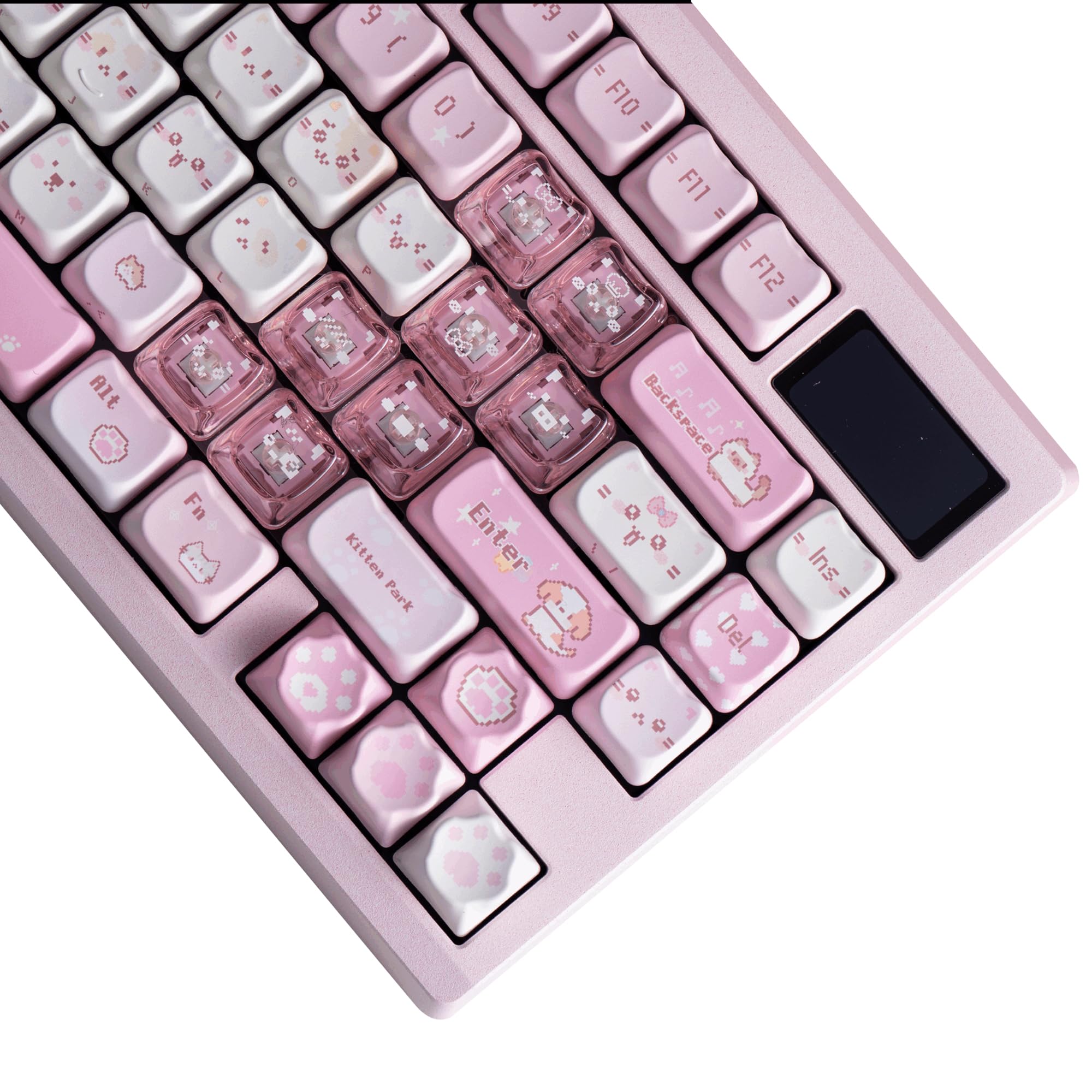 Mao Height Cat Shape Theme keycaps PBT keycaps Customized keycap Set Suitable for 61/87/104/108 Cherry MX Switch and Other Mechanical Keyboards (): Pixel Meow