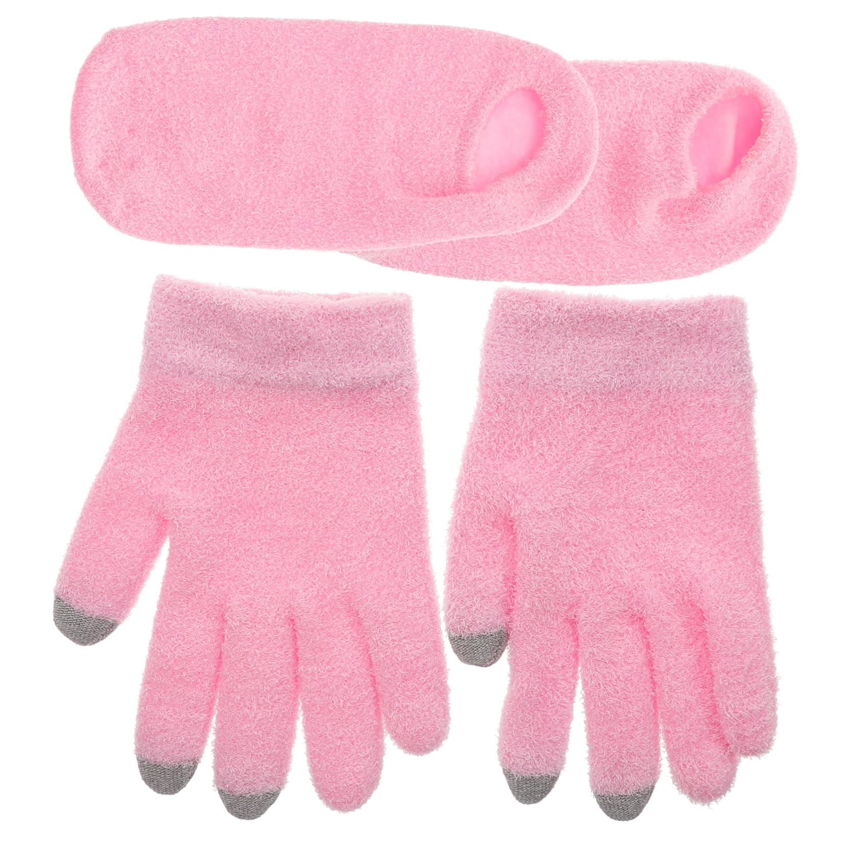 PartyKindom Cotton Moisturizing Gloves Socks Set Gel Gloves for Women Overnight Dry