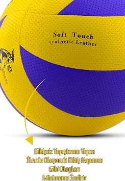 Telvesse Bonding Volleyball Ball Pump Set Soft Touch Indoor-Outdoor Suitable 8 Panel Blue 280 Gram