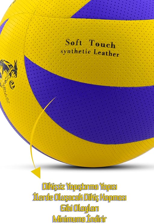Telvesse Bonding Volleyball Ball Pump Set Soft Touch Indoor-Outdoor Suitable 8 Panel Blue 280 Gram