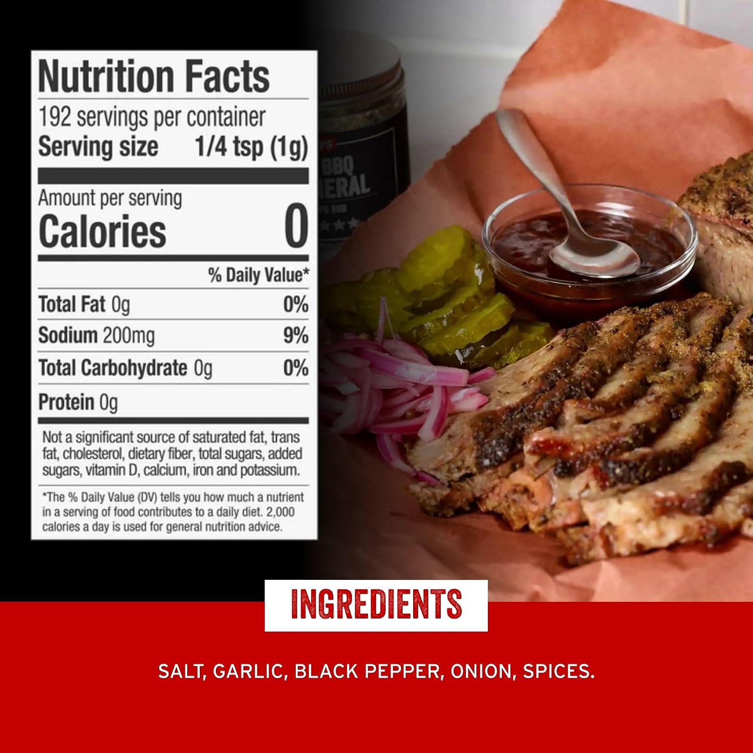 PS Seasoning The BBQ General SPG Dry Rub, Salt Pepper Garlic Blend image 2
