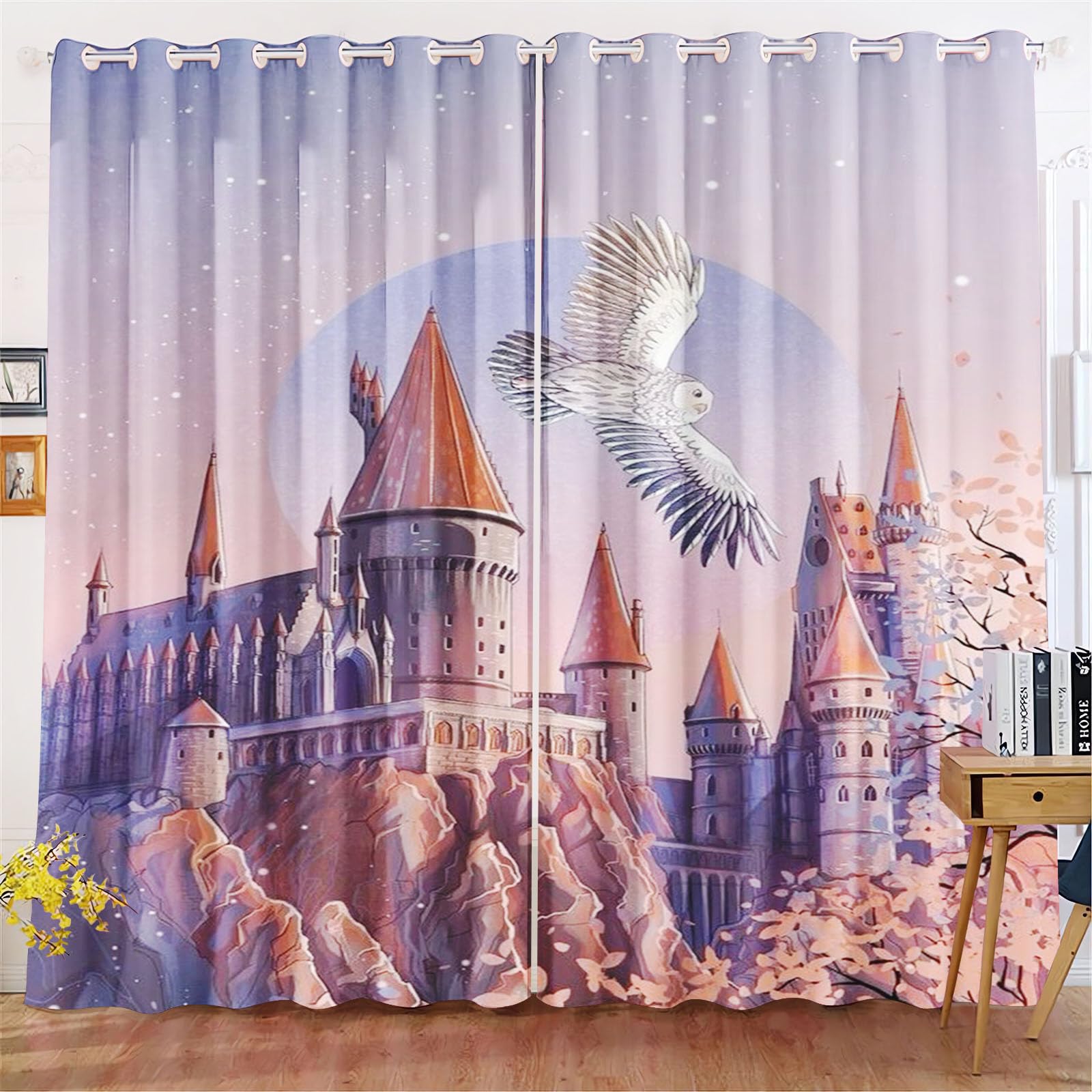 KIDSLOVE Rideau Occultant Chouette Dessin Animé Chambre Enfant 220x215cm