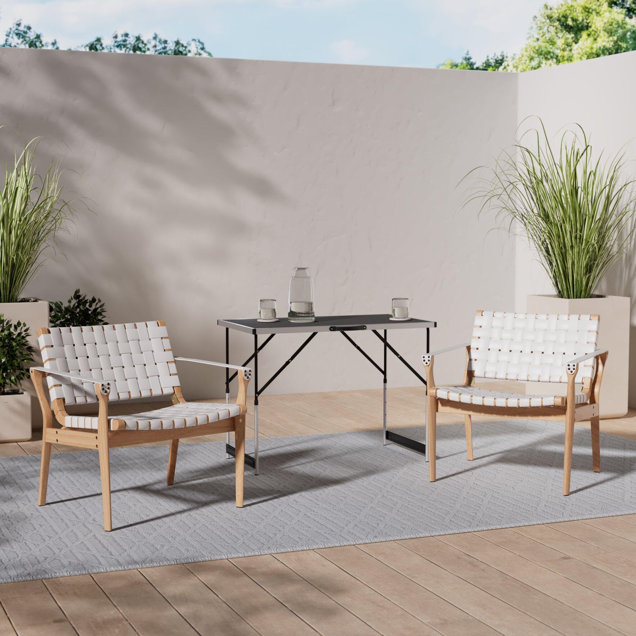 eSituro Tavolo da Campeggio Regolabile in Altezza (73-94 cm), Tavolo Pieghevole Salvaspazio in Alluminio, per Giardino, Picnic, Leggero, Nero 100x60x94 cm
