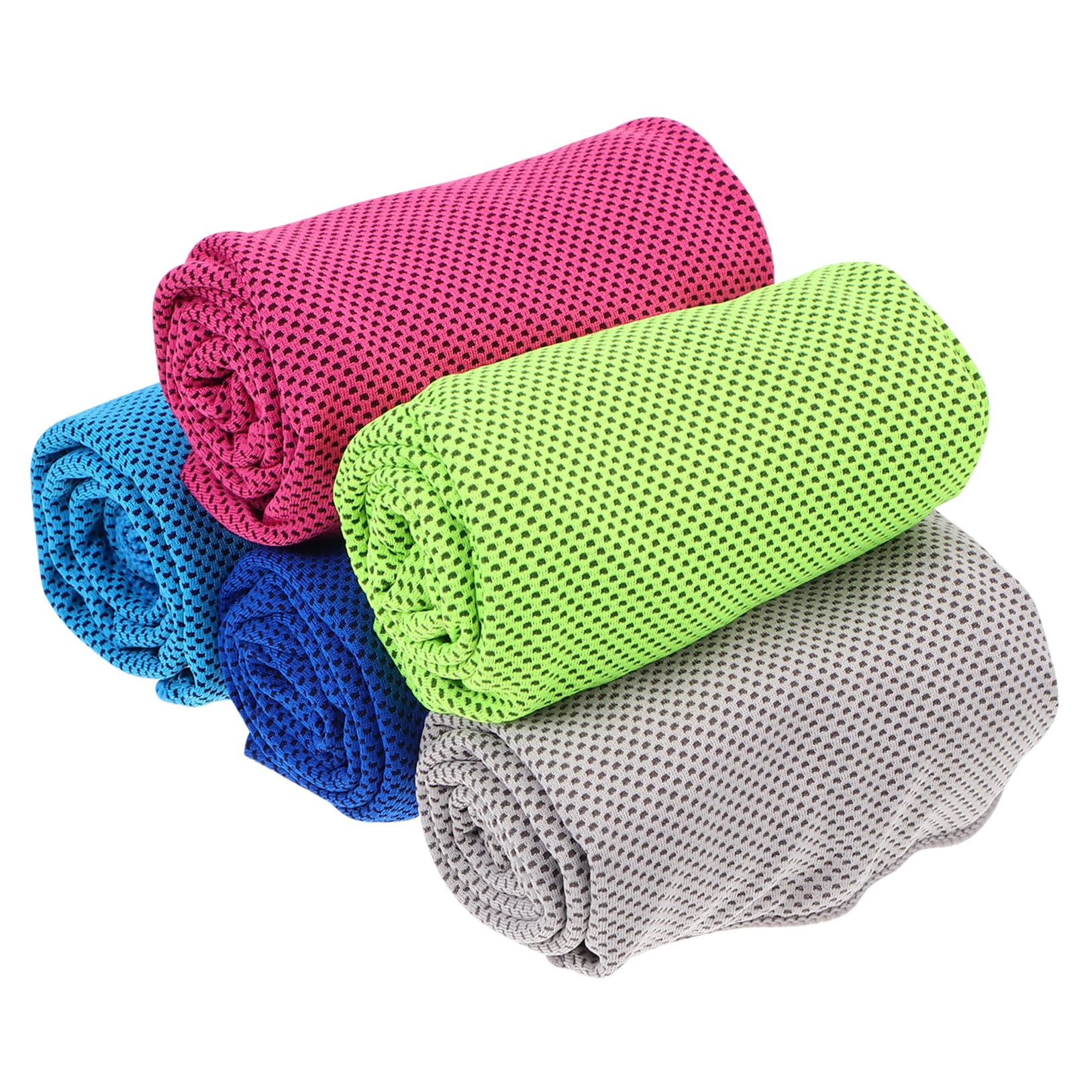 5piezas Toalla de Hielo Refrescante Cara Toallas de Secado Rápido de Color Random para Yoga Fitness y Actividades al Aire Color Aleatorio