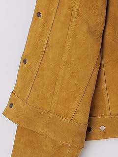 60s Suede Trucker Jacket 114-30-0019 114300019: Camel 60s Suede Trucker Jacket 114-30-0019 114300019: Camel