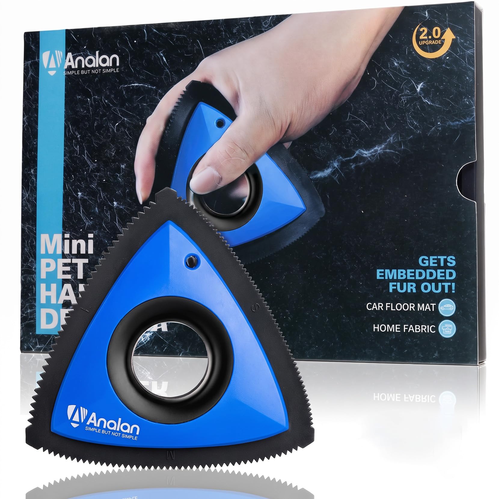 Analan Mini Pet Hair Remover for Car Detailing Dog Hair Tool(Royal Blue)