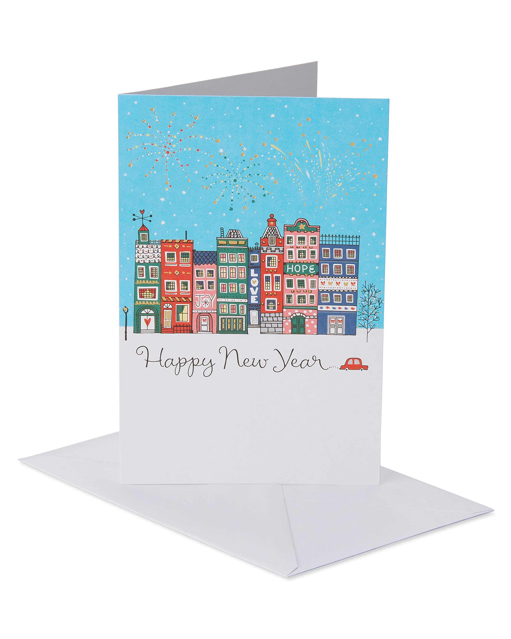 American Greetings Happy New Year Cards, Cityscape (6-Count)
