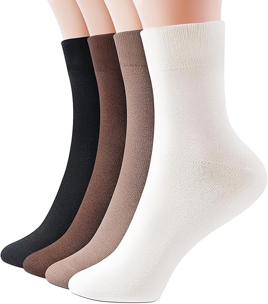 IDEGG Women's Crew Socks Soft Cotton Athletic Running Casual Dress Socks Above Ankle Crew Socks