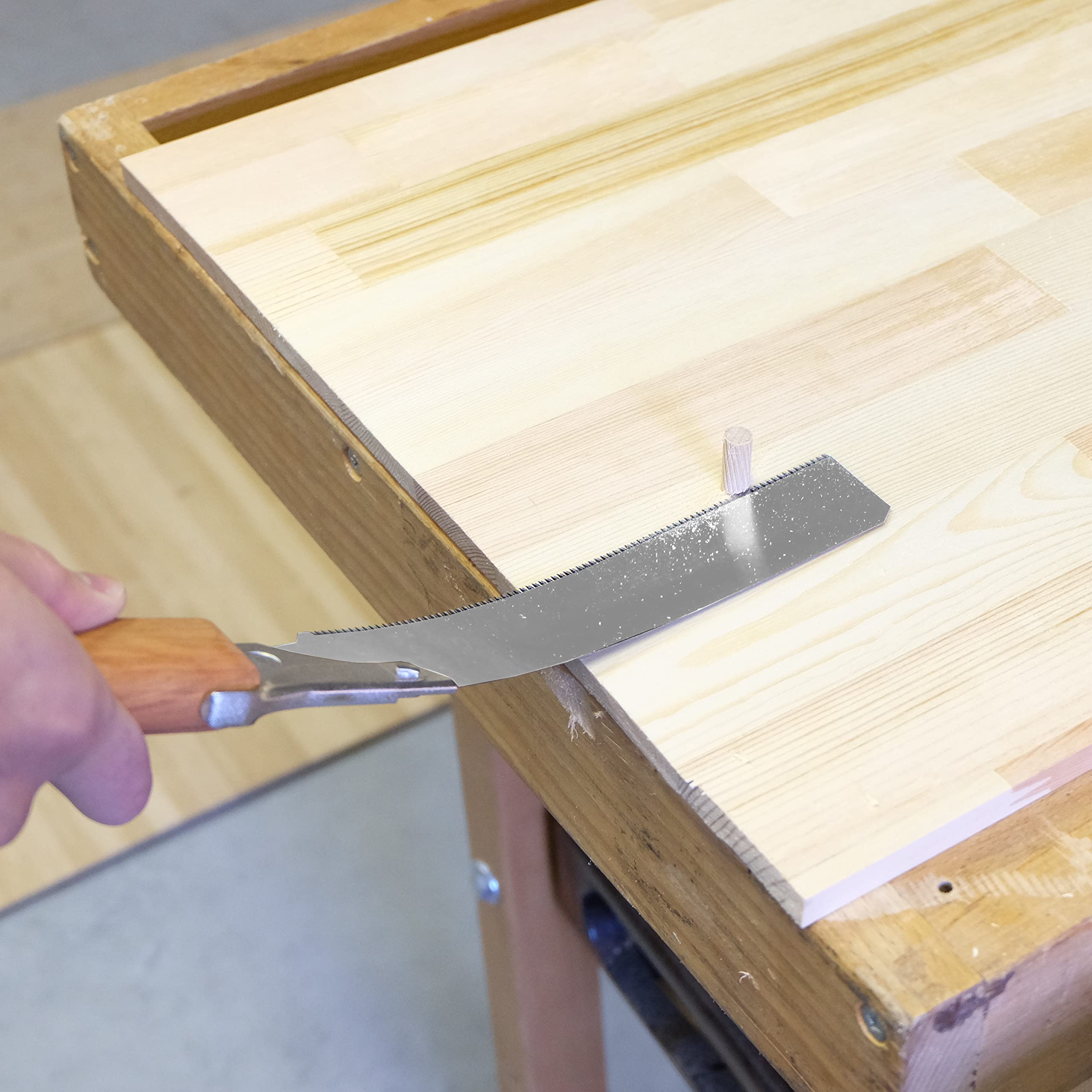 KAKURI Japońska piła do cięcia podtynkowego 18 cm, do obróbki drewna, japońska piła ręczna do cięcia podtynkowego i przycinania, Kataba, wyprodukowana w Japonii (40361)