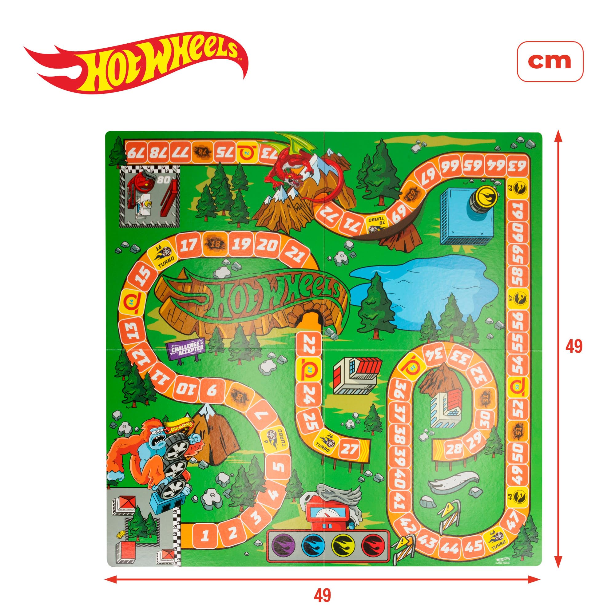 Lisciani, HOT WHEELS SPEED RACE GAME, Classic Race Board Game, For Children and Families, Includes Game Board, Spinner - Image 3