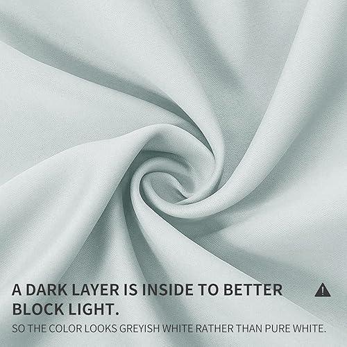 Miniatura 2 de Joydeco Juego de 2 paneles de cortinas opacas de 54 pulgadas, 2 cortinas largas con aislamiento térmico burg, cortinas de oscurecimiento con ojales