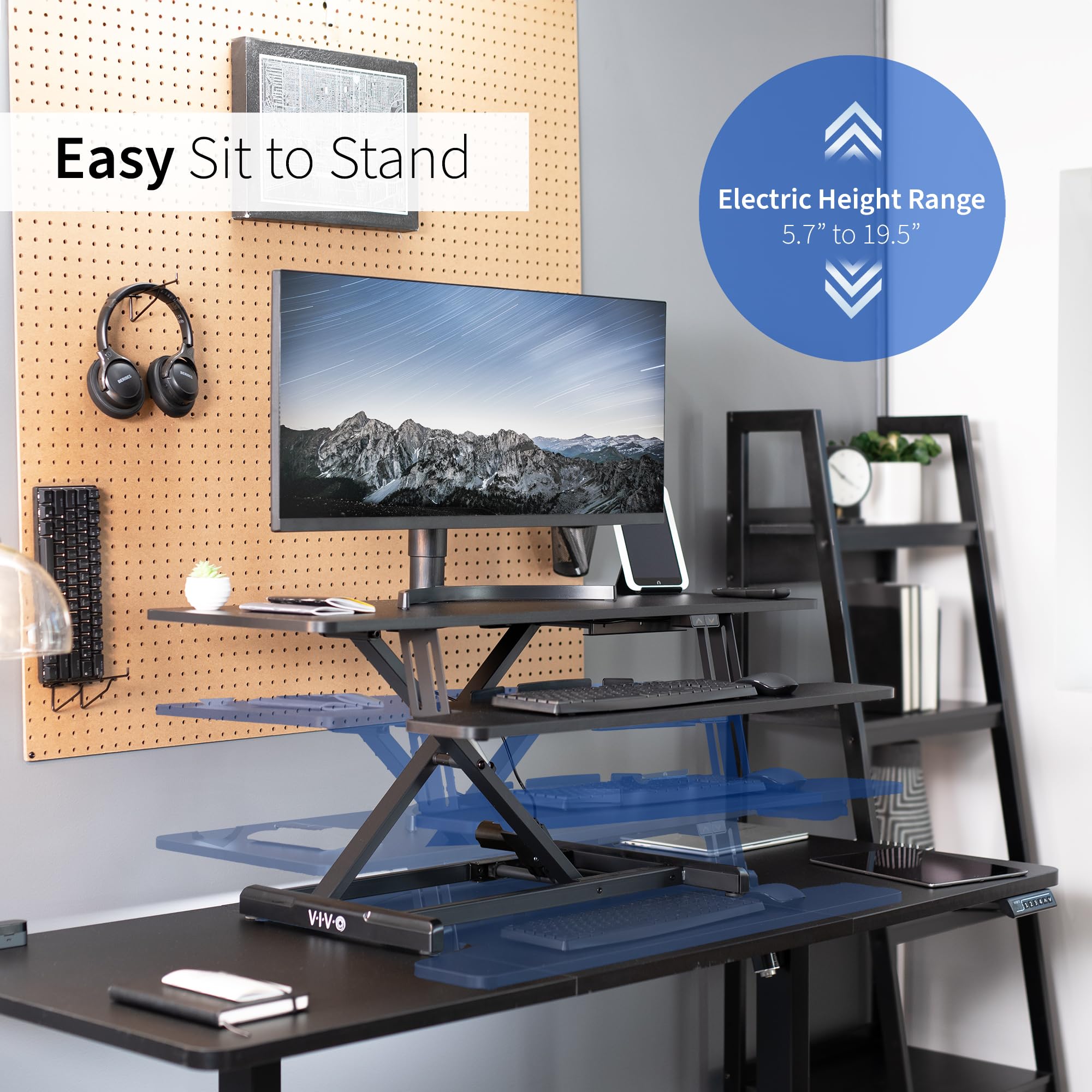 Snapklik.com : VIVO 42 Inch Electric Motor Desk Converter, Height ...