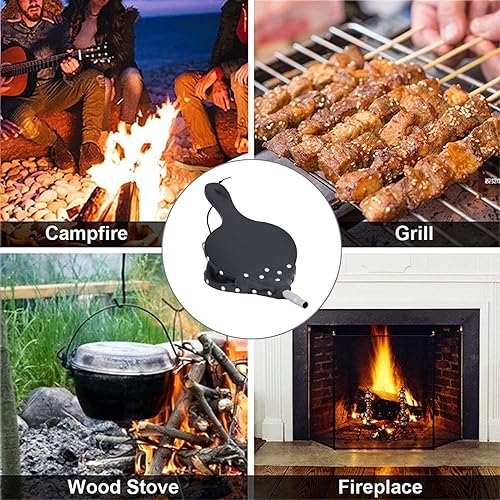 Miniatura 4 de Topyond Soplador de chimenea de madera hecho a mano, resistente al humo, soplador de aire manual de fuego, fácil de usar, herramientas de chimenea,