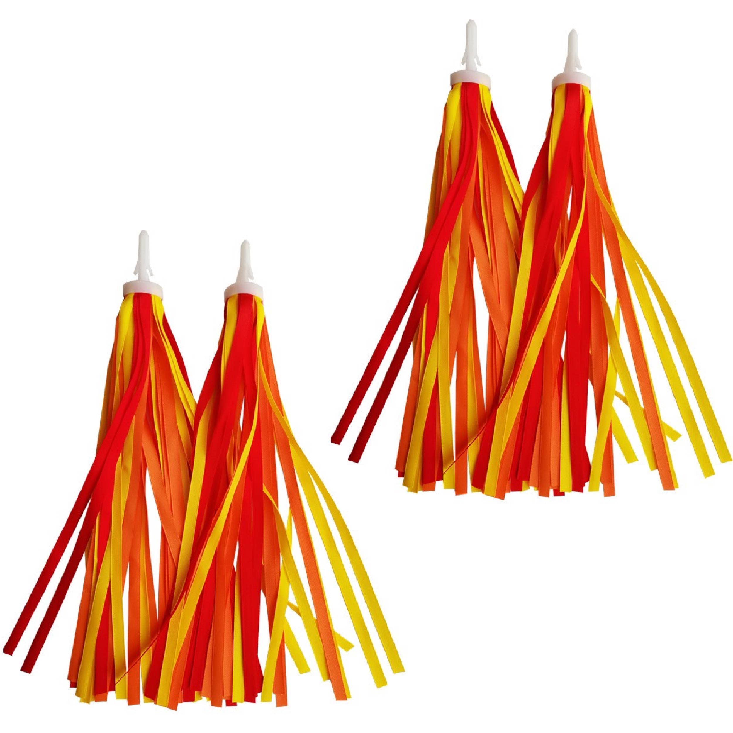 ABSOAR Cycling Colorful Bike Streamers Girls Boys Kids Bicycle Tassel Ribbon Handlebar Scooter Streamer 2 Pairs, Little Sunshine