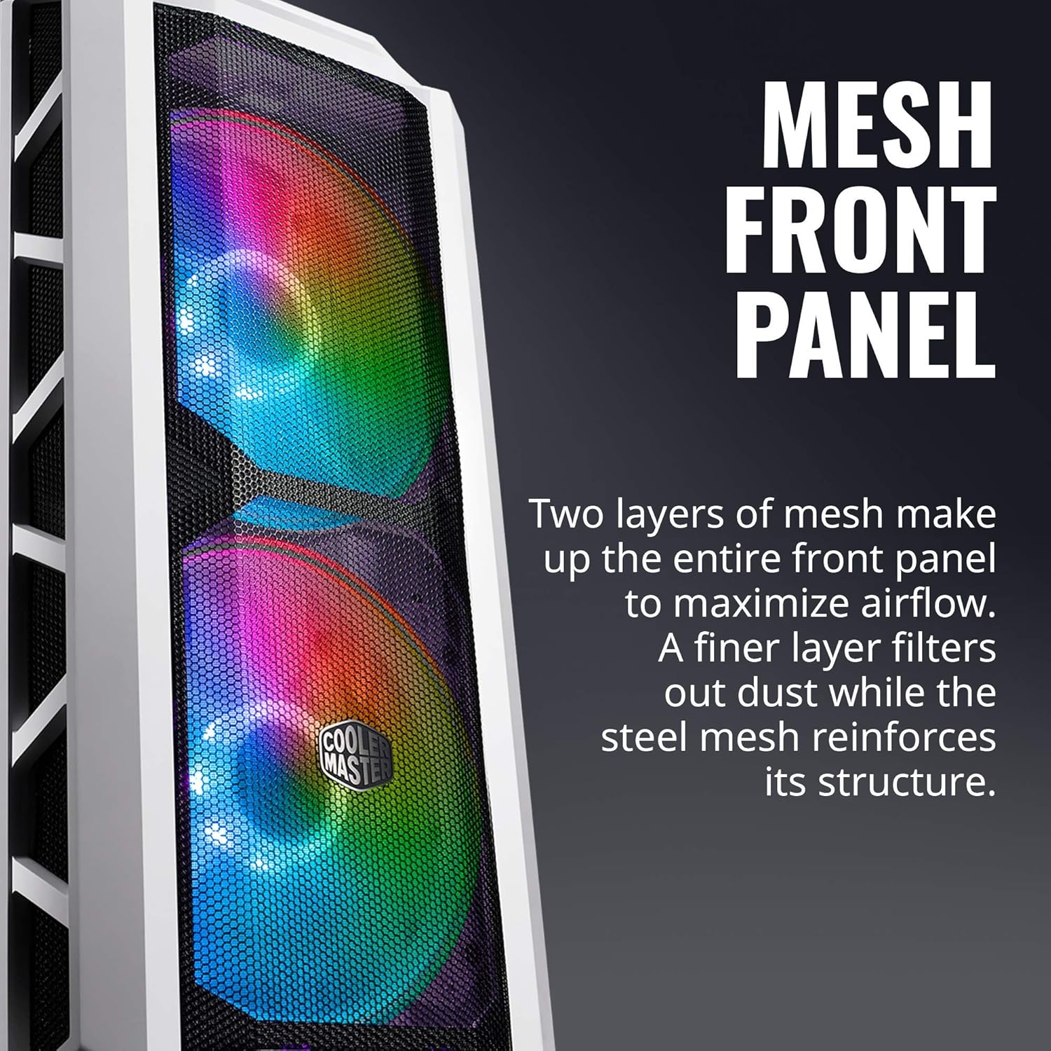 40% Off Discount Cooler Master MCM-H500P-WGNN-S00 MasterCase Mesh White ATX Mid-Tower w/ Front Mesh Ventilation, 2x 200mm RGB Fans, Tempered Glass Side Panel And 2x Vertical GPU Card PCI Slots Best Cyber Deals 🔥 Cooler Master MCM-H500P-WGNN-S00 MasterCase Mesh White ATX Mid-Tower w/ Front Mesh Ventilation, 2x 200mm RGB Fans, Tempered Glass Side Panel And 2x Vertical GPU Card PCI Slots