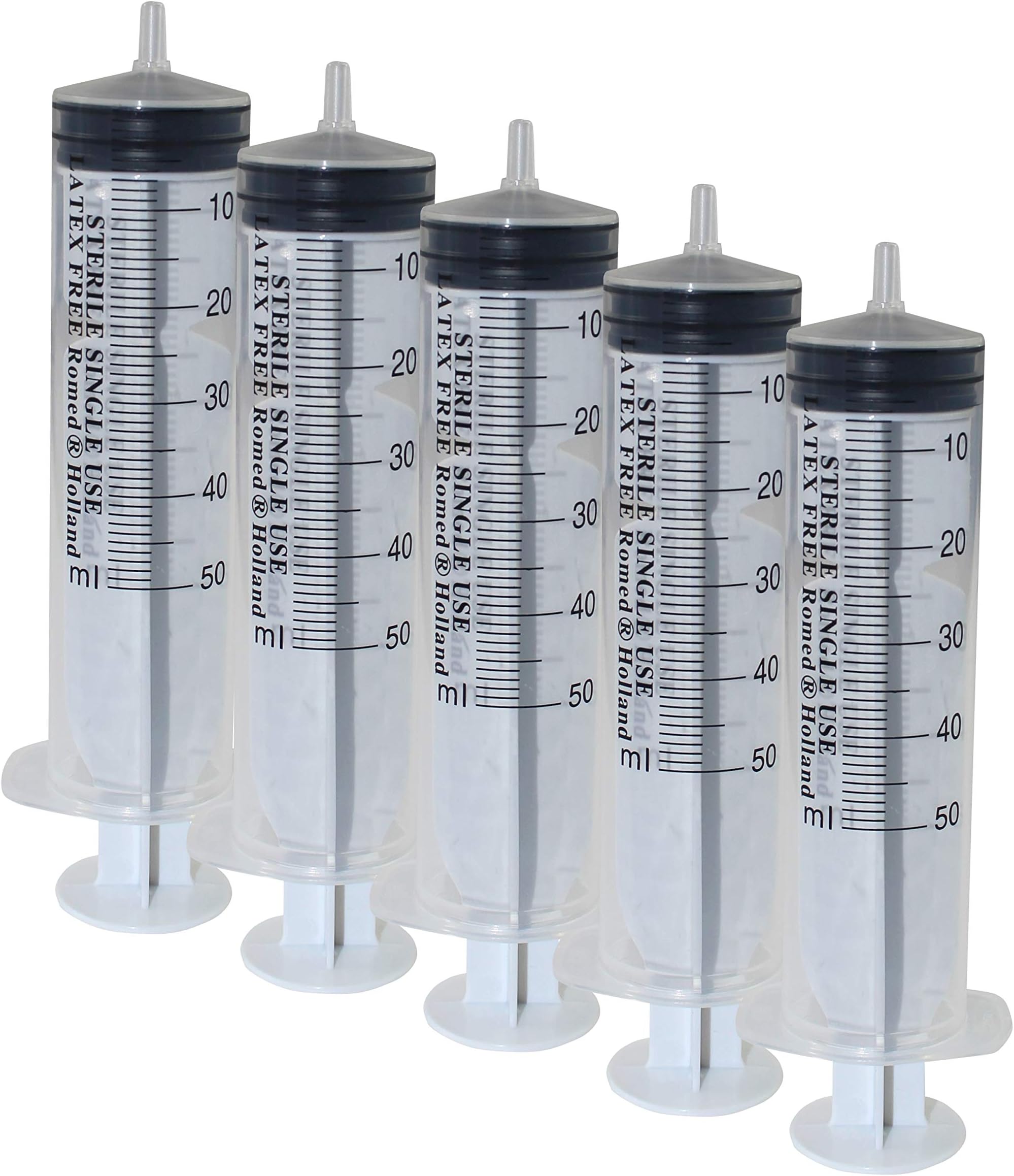Romed Disposable Syringes Pack of 5 x 50 ml Individually Sterile Packed
