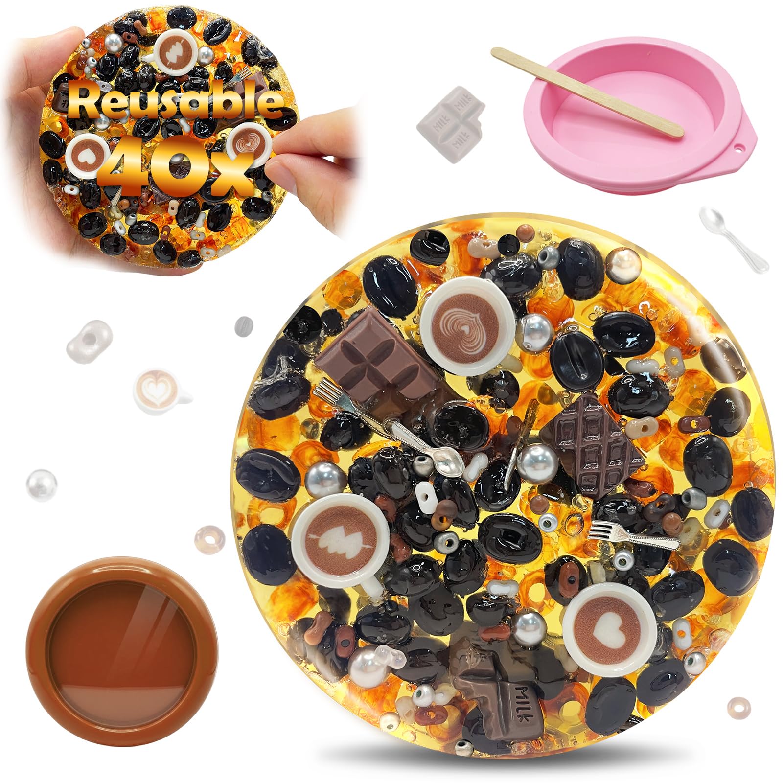 Sunolkie Reusable Picky Fidget Pad Over 40 Times, Remeltable Big Pick Party Toy, Skin Picking Fidget Toys, Reusable Picking Pad, Dermatillomania Toys for Anxiety, Relief Stress, Gifts for Adults